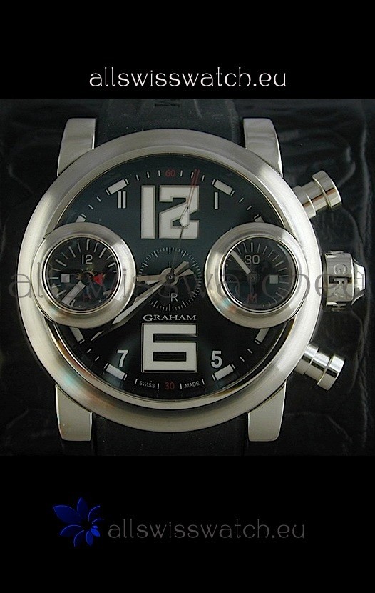Graham Chronograph Swordfish Swiss Replica Watch in Black Dial