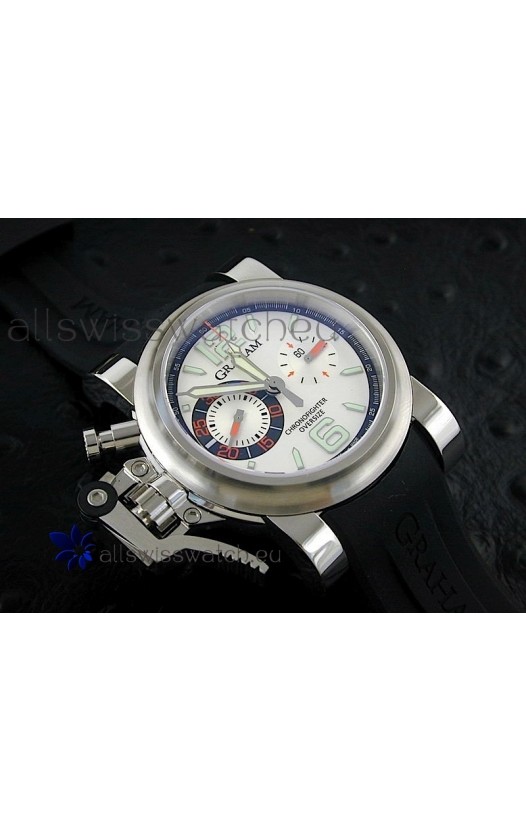 Graham Chronofighter Oversize Swiss Replica Watch in Silver Dial