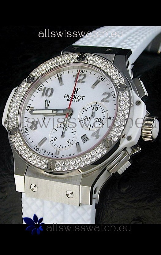Hublot Big Bang Swiss Replica Watch Diamonds Bezel