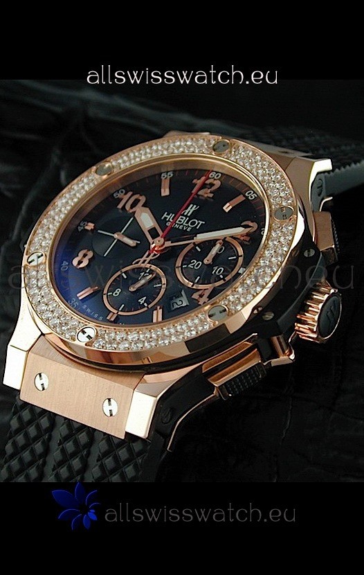 Hublot Big Bang Swiss Replica Watch with Diamonds Bezel