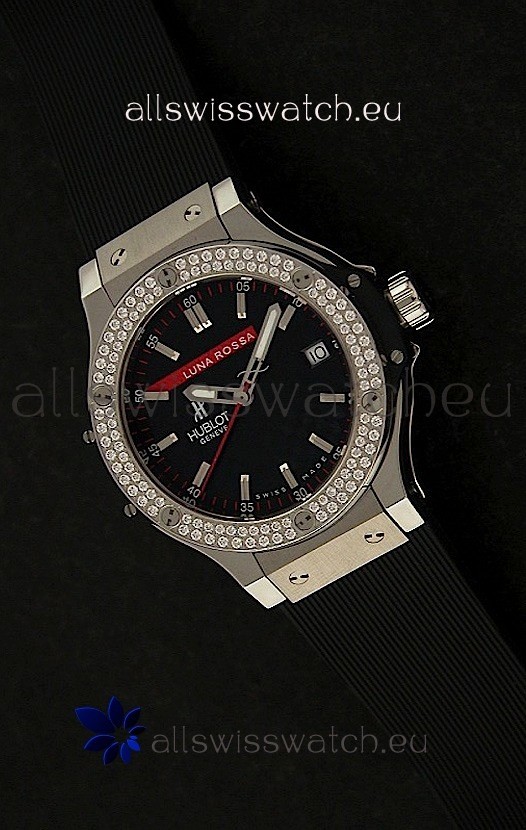 Hublot Luna Rossa Swiss Quartz Watch in Diamond Plated