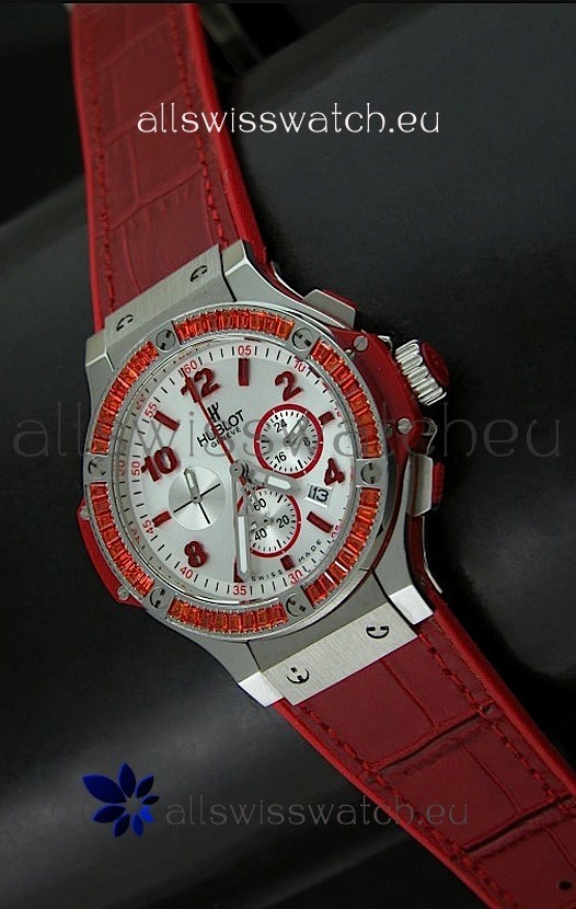 Hublot Big Bang Geneve Japanese Replica Watch in Aspen White Dial