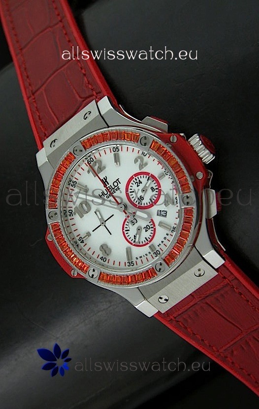 Hublot Big Bang Japanese Repica Watch in Red Strap