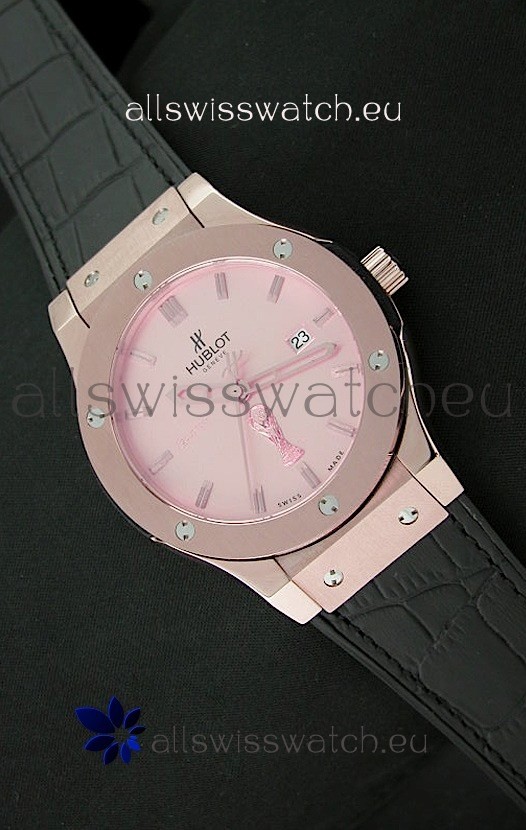 Hublot Classic Fusion FIFA Edition Swiss Watch in Pink Gold Case
