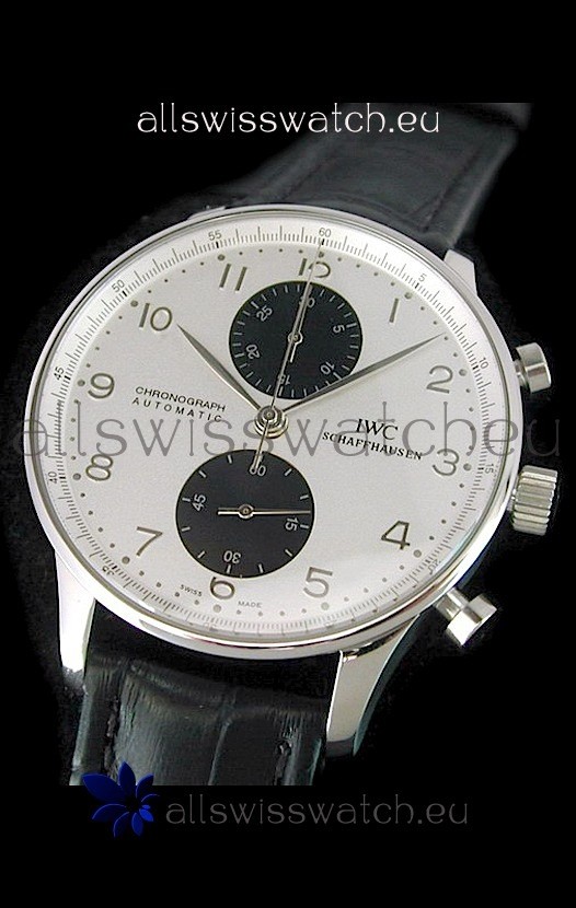 IWC Portuguese Chronograph Swiss Replica Watch in White 