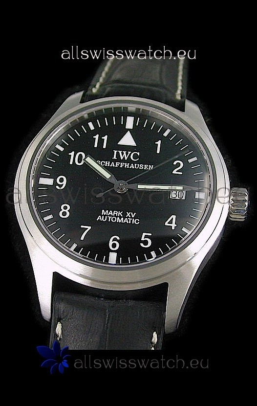 IWC Pilot MARK-XV Swiss Replica Watch in Black