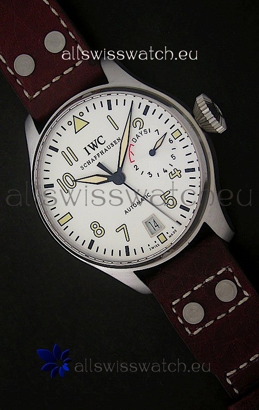 IWC Die Grosse Fliegeruhr Swiss Replica Watch in White Dial