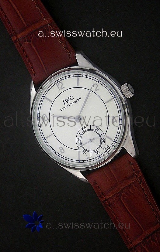 IWC Portuguese FA Jones Japanese Replica Watch in White Dial