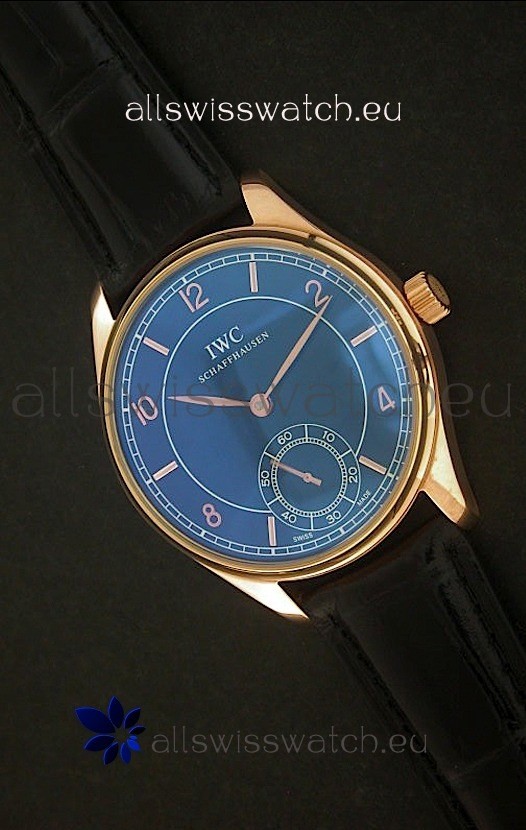 IWC Schaffhausen Japanese Replica Watch in Rose Gold Casing