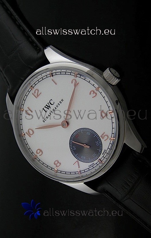 IWC Pro Tuguese Japanese Replica Watch in White Dial