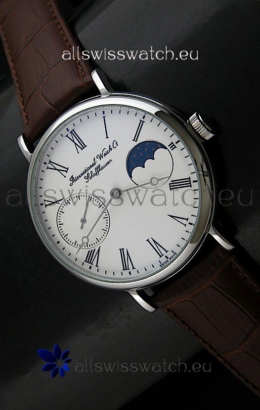 IWC Vintage Portifino MoonPhase Japanese Replica Watch in White