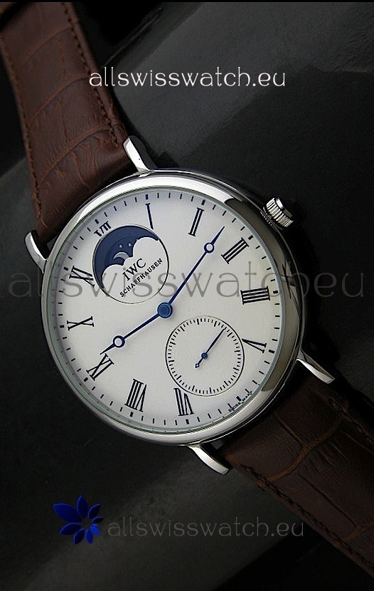 IWC Vintage Portifino MoonPhase Japanese Replica Watch in White
