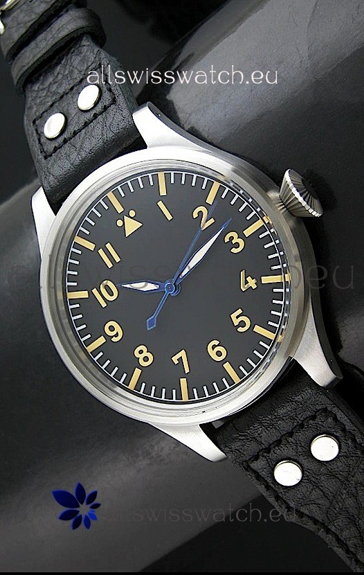 IWC Vintage Big Pilot Swiss Replica Watch in Stainless Steel Casing