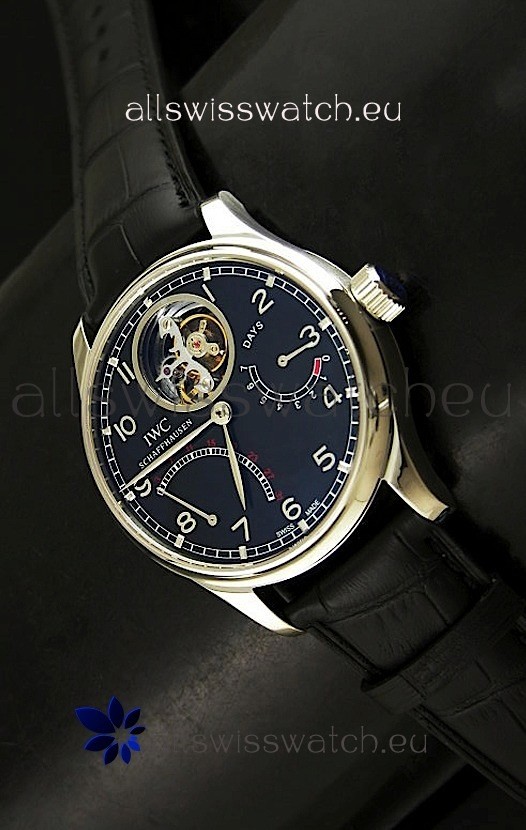 IWC Portugese Mystere TourbillonSwiss Replica Watch in Black Dial
