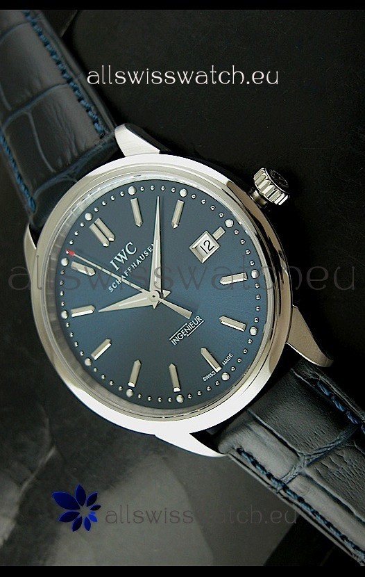 IWC Schaffhausen Ingenuier Vintage Swiss Replica Automatic Watch in Black Strap