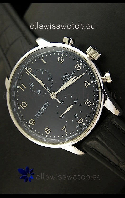 IWC Portuguese Chronograph Swiss Replica Watch in Stainless Steel 1:1 Mirror Replica Edition