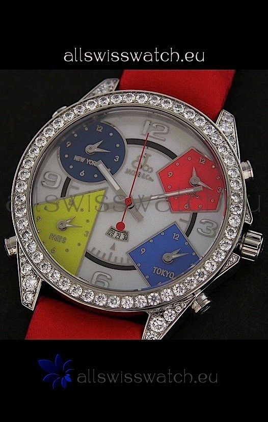 Five Time Zones Jacob&Co. Watch in Multicolour Dial