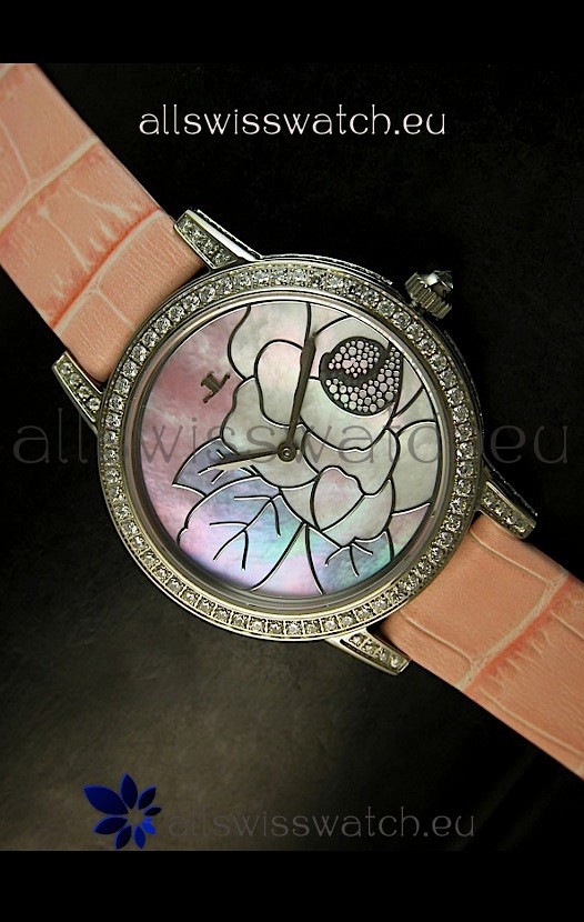 Jaeger LeCoultre Japanese Quartz Movement Ladies Watch - Pink Dial