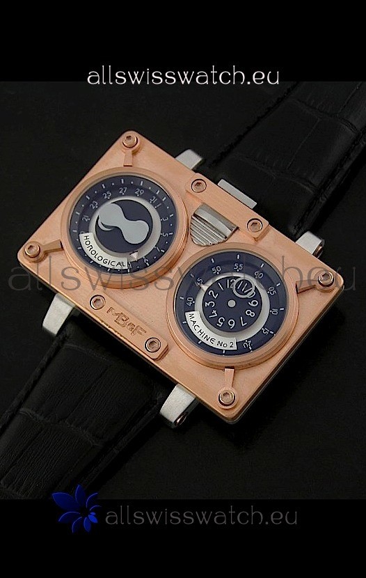 Maximilian Busser and Friends Horological Machine Watch in Pink Gold Casing