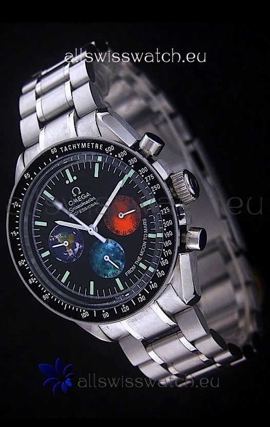 Omega Special Moon Sun Speedmaster Watch in Black Dial