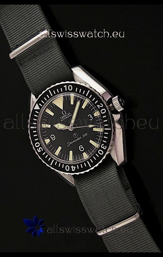 Omega Seamaster 300 Military Swiss Watch in Steel