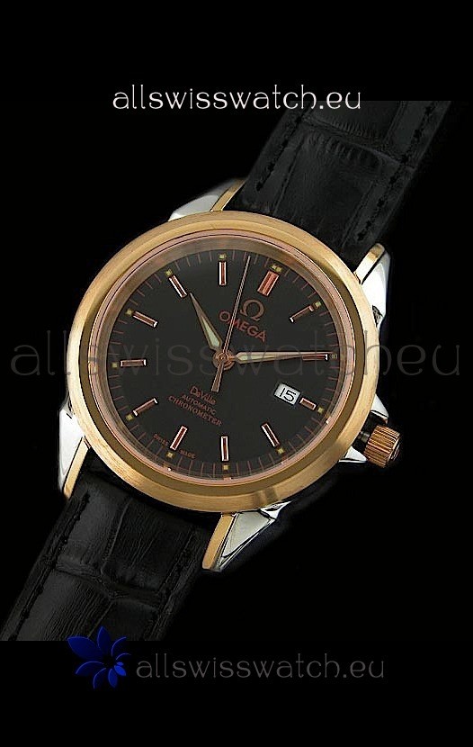 Omega Deville Escapement Mechanical Watch in Pink Gold