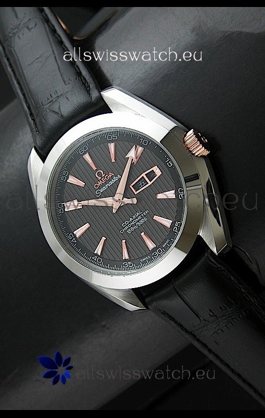 MEGA Seamaster Aqua Terra 150M Co-Axial Watch in Black Dial