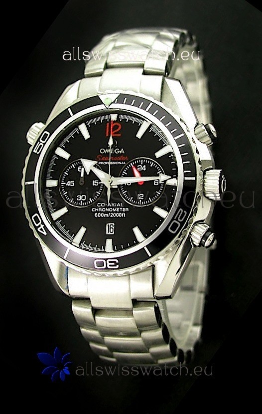 Omega Seamaster Chronometer Japanese Replica Watch in Black Dial