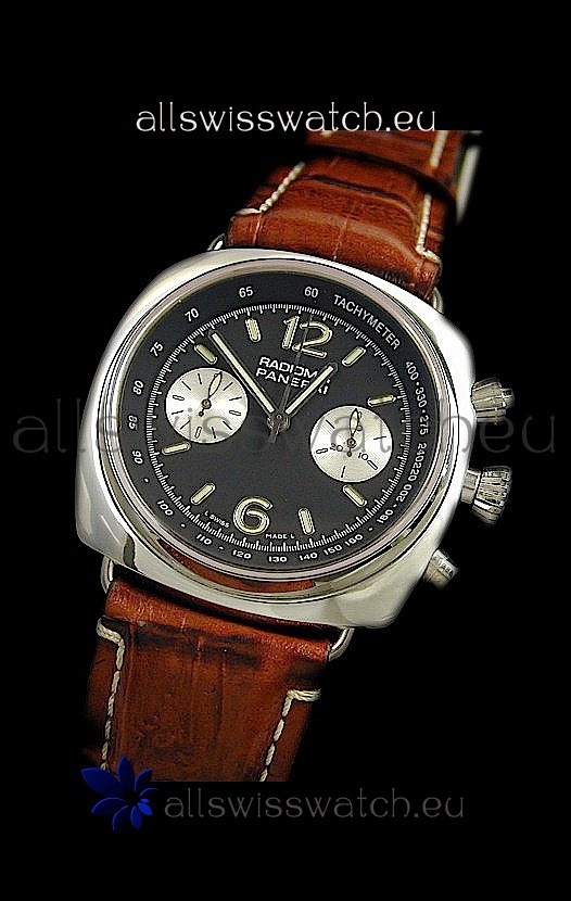 Panerai Radiomir Lemania Swiss Watch in Black Dial
