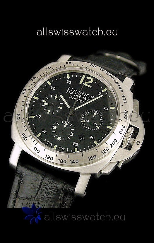 Panerai  Luminor DayLight Chrono Swiss Watch in Leather Strap