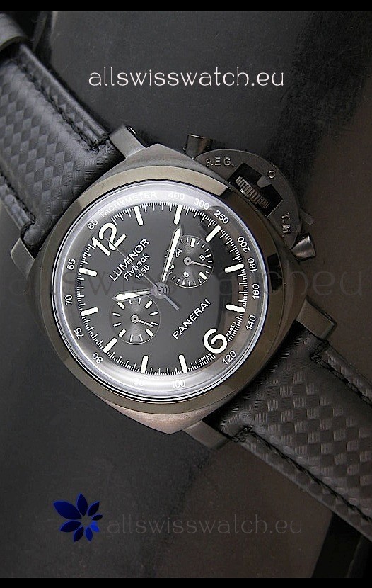 Panerai Luminor FlyBack 1950 Watch in Black PVD