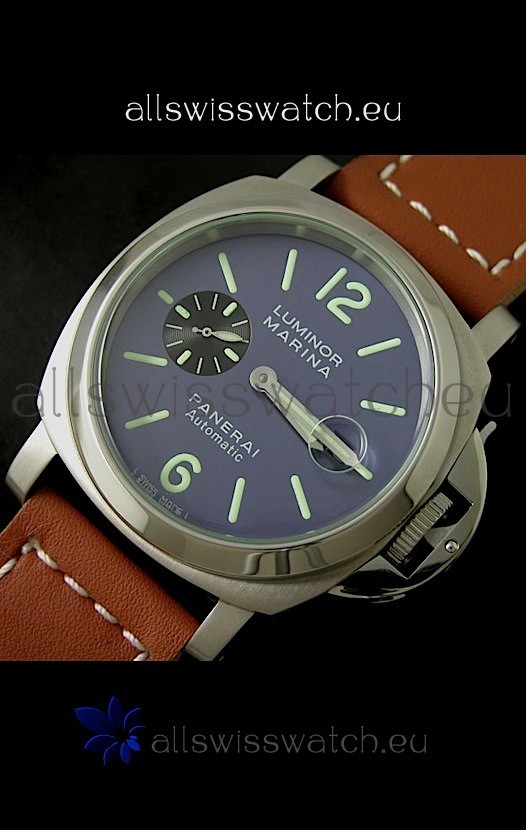 Panerai Luminor Marina Swiss Automatic Watch in Blue Dial
