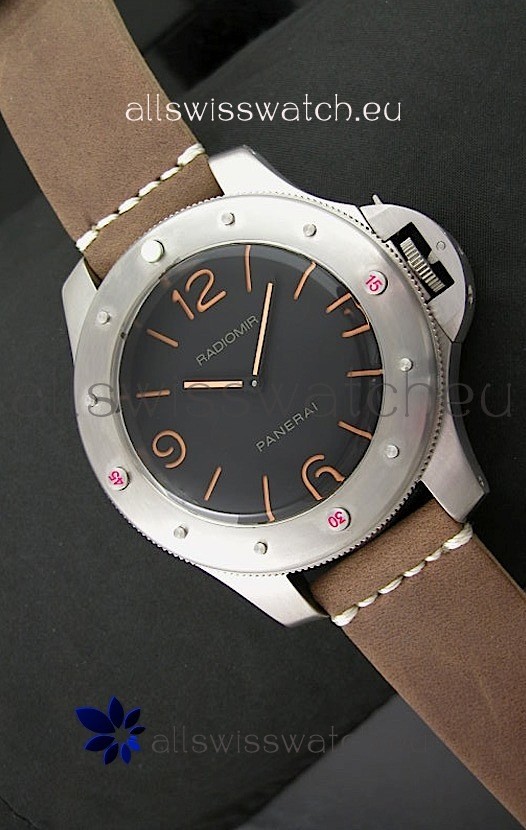 Panerai Radiomir Egiziano Swiss Replica Watch in Brown Strap