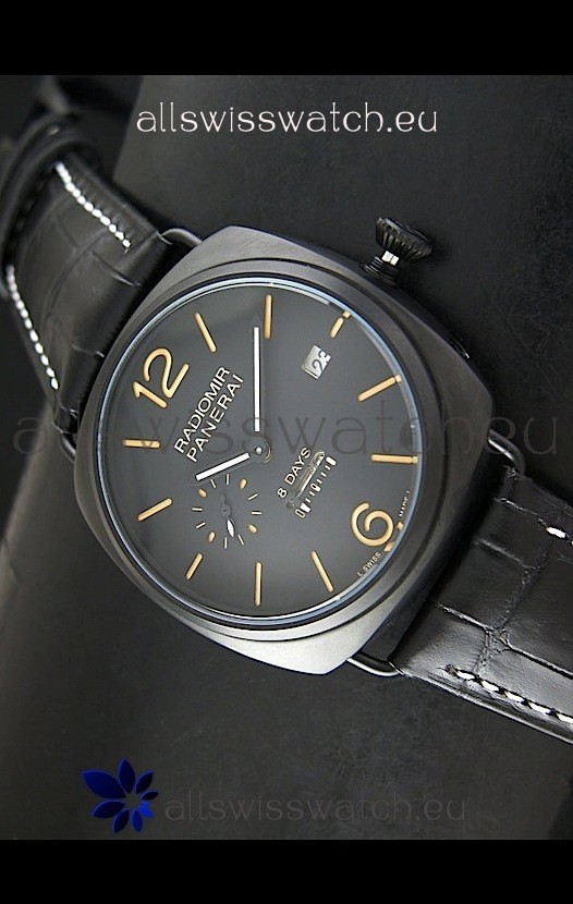 Panerai Radiomir 8 Days Japanese Replica Watch in PVD Casing