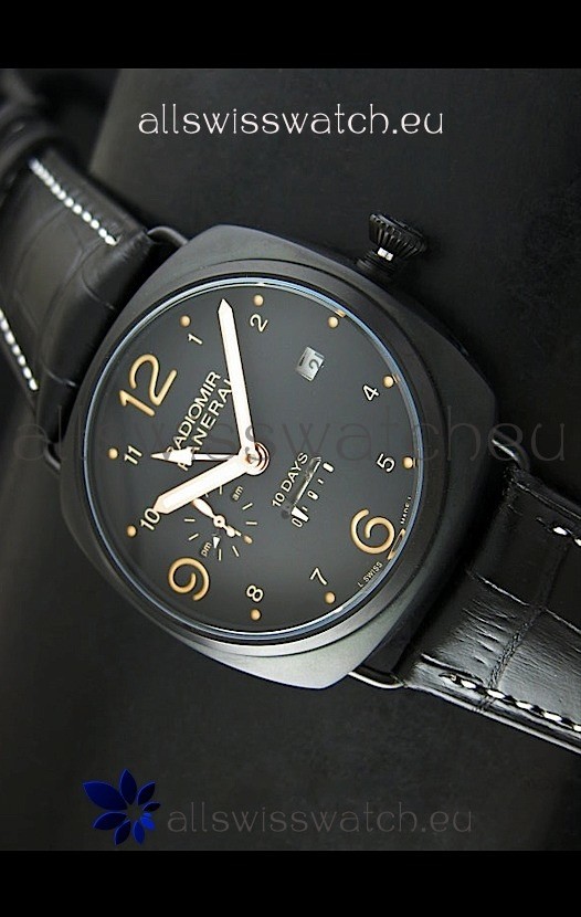 Panerai Radiomir PAM497 10 Days Japanese Replica Watch in PVD Case