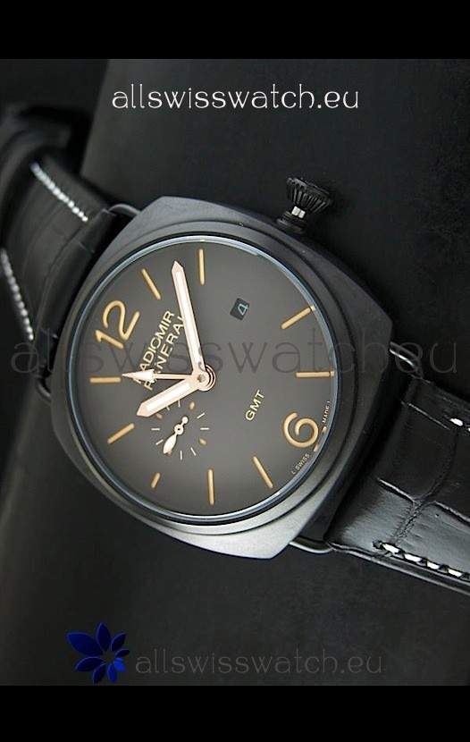 Panerai Radiomir GMT Japanese Replica Watch in PVD Case
