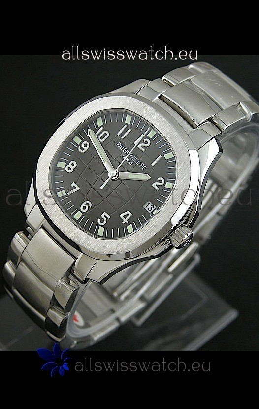 Patek Phillipe Nautilis Swiss Replica Watch in Black Dial