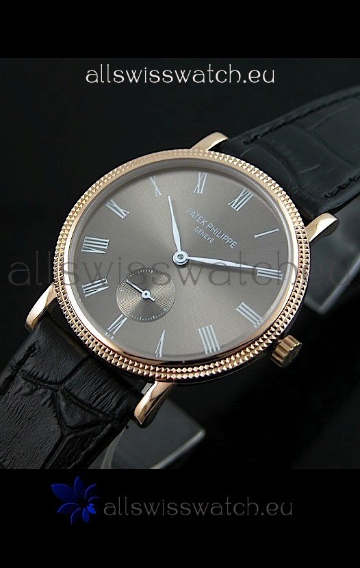 Patek Philippe Calatrava Japanese Mens Watch in Grey Dial