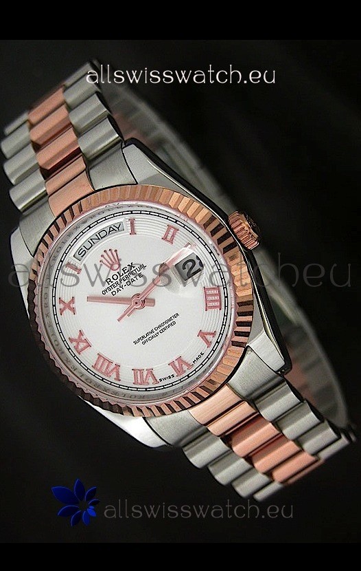 Rolex Day Date Swiss Replica Rose Gold Watch