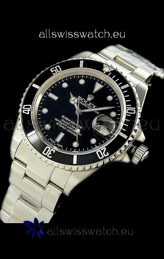 Rolex Submariner Swiss Replica Watch in Black