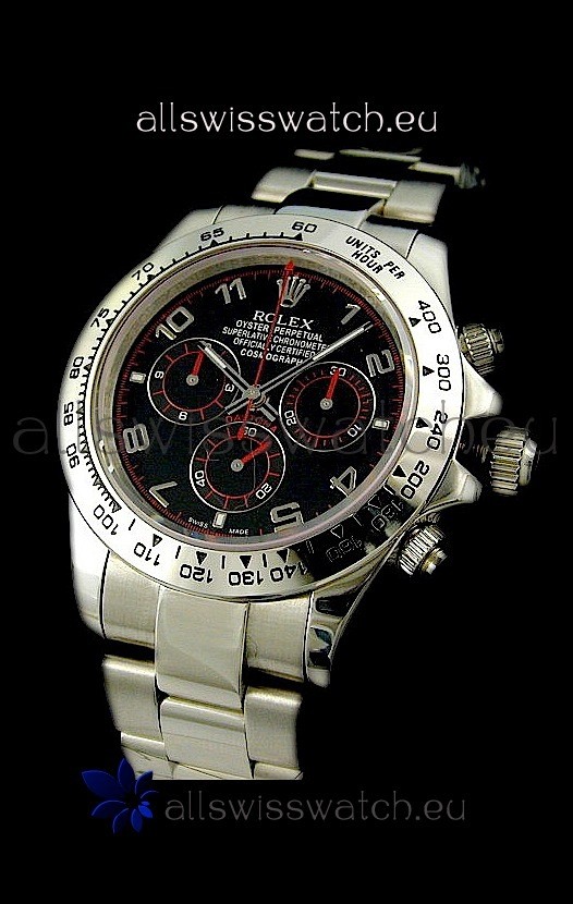 Rolex Daytona Cosmograph Swiss Replica Watch in Black Dial