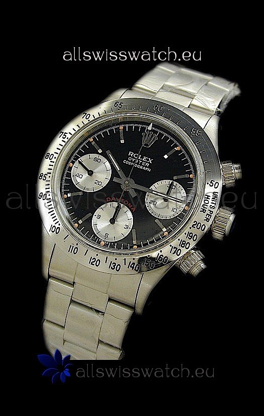 Rolex Oyster Cosmograph Swiss Replica Watch in Black Dial