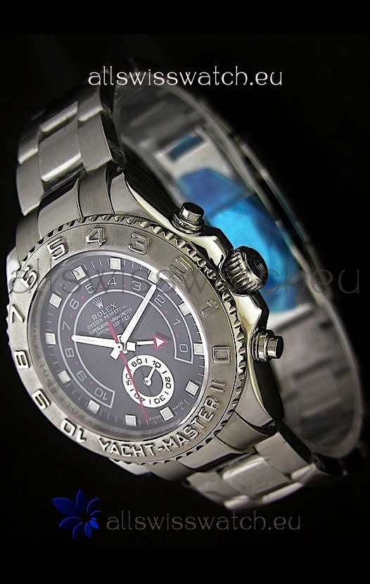 Rolex Yachtmaster II Swiss Replica Watch Black Dial