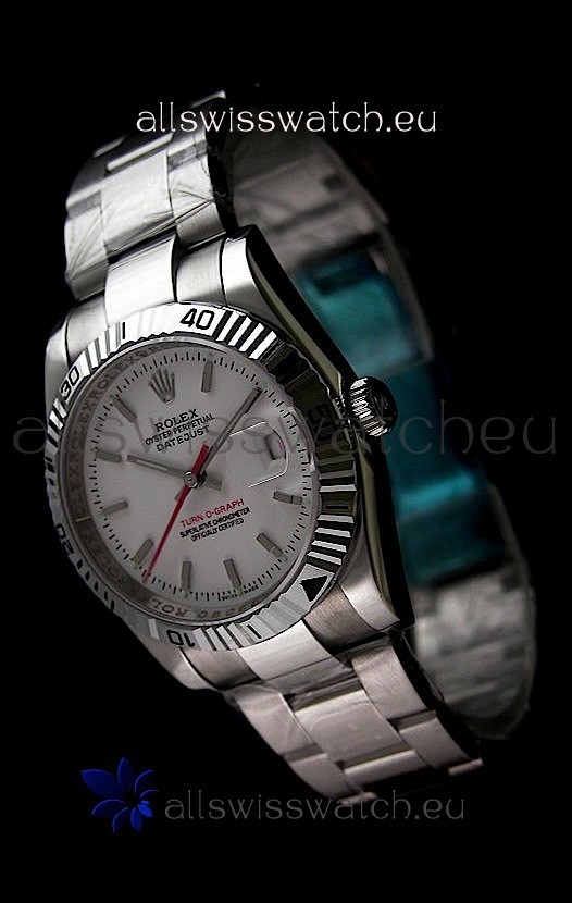 Rolex Datejust Turn O Graph Replica Watch in Black Dial