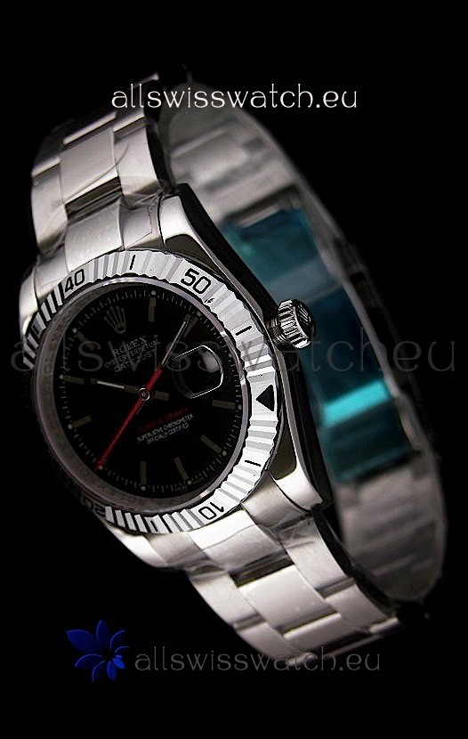 Rolex Datejust Turn O Graph Replica Watch in Black Dial