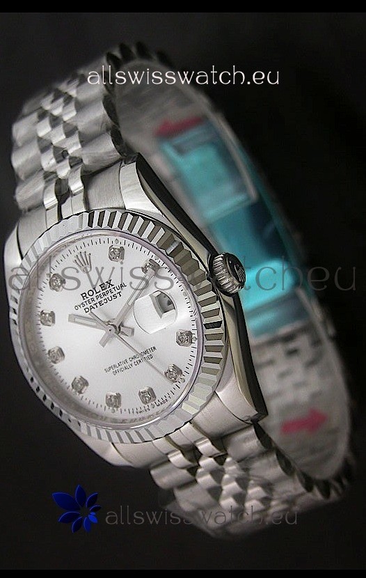 Rolex Datejust Oyster Perpetual Superlative ChronoMeter Japanese Replica Watch in Diamond Markers