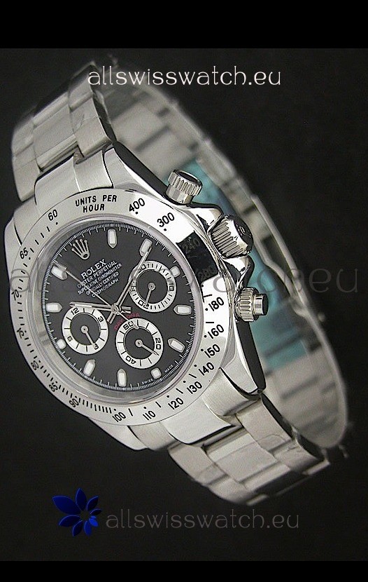 Rolex Daytona Japanese Replica Watch in Black Dial