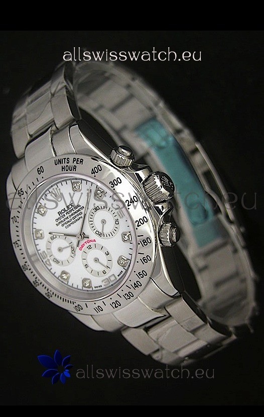 Rolex Daytona Japanese Replica Watch in White Dial