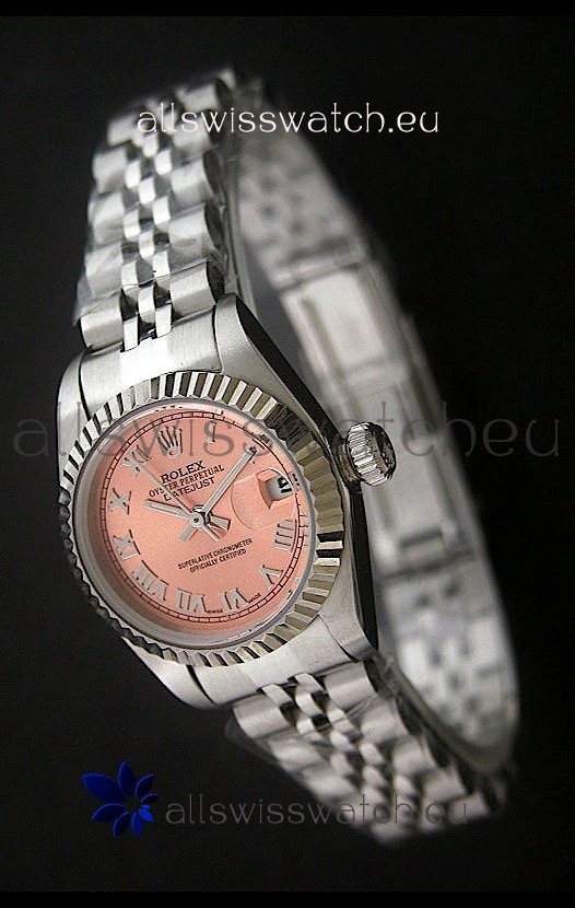 Rolex Datejust Oyster Perpetual Superlative ChronoMeter Swiss Watch in Orange Dial