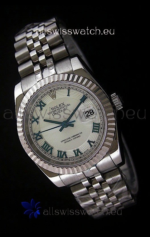 Rolex Datejust Mens Japanese Replica Watch in White Dial